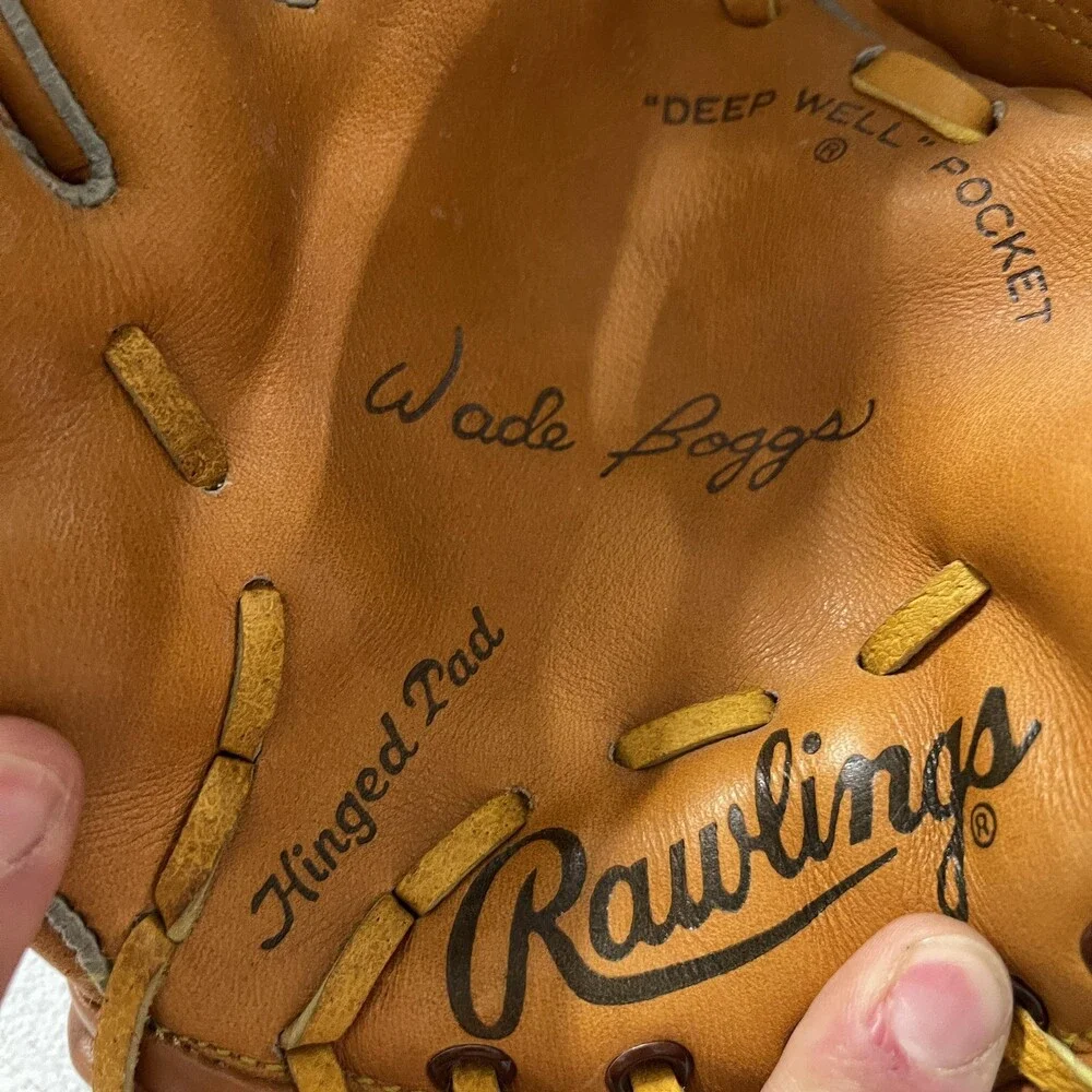 Vintage Rawlings Baseball Glove 11.5 Wade Boggs Signature Infield RBG75